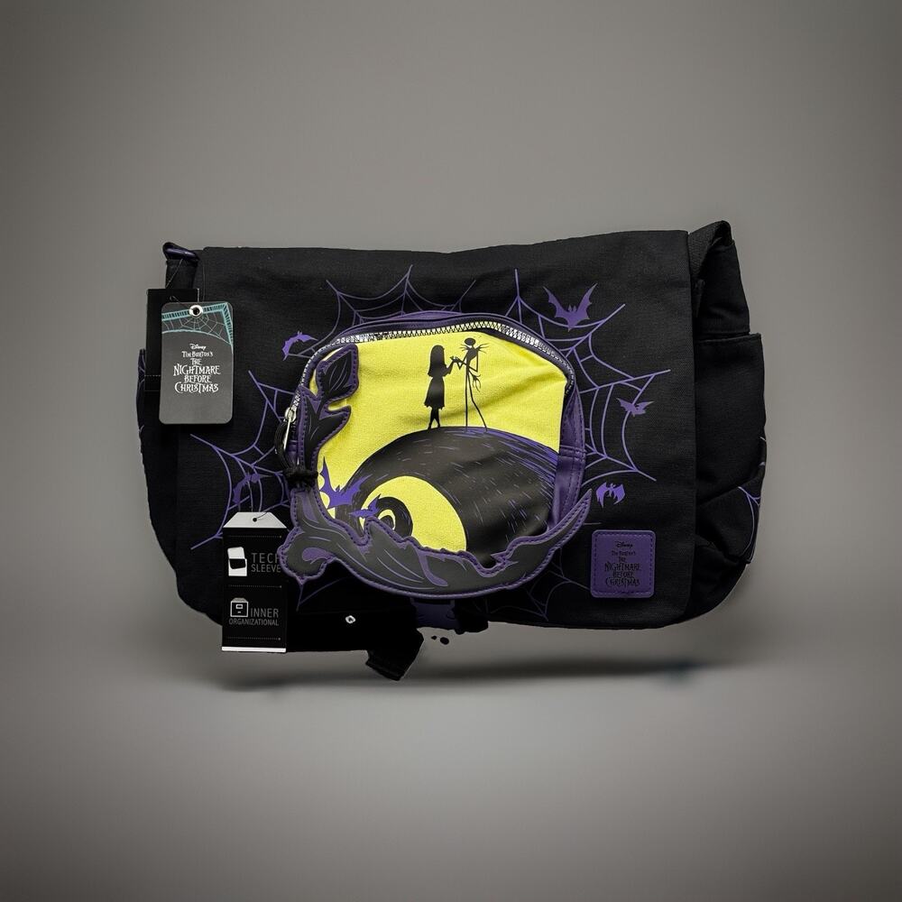 The Nightmare Before Christmas Jack & Sally Messenger Bag NEW